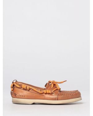 Golden Goose Cruise Leather Boat Loafers - Brown