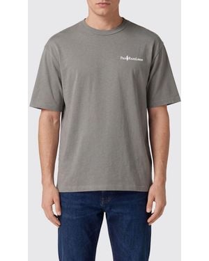 Polo Ralph Lauren Crewneck Cotton T-Shirt With Contrast Logo - Grey