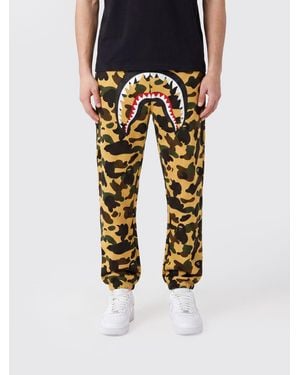 A Bathing Ape Camouflage Cotton Jogging Pants - Black