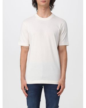 BOSS Embroidered Logo Cotton Crewneck T-Shirt - White