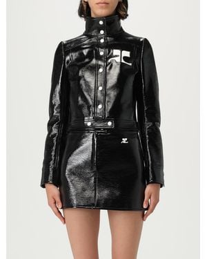 Courreges CourrÈ Ges Patent Leather Jacket - Black