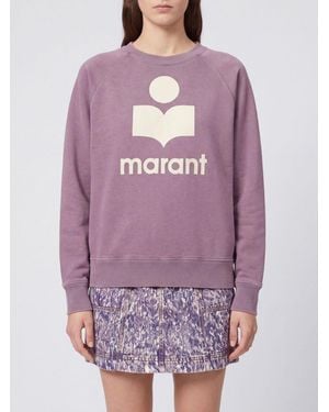 Isabel Marant Sudadera De Mezcla De Algodón Con Logo - Morado