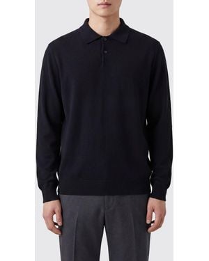 The Row Long-Sleeved Knit Polo - Blue