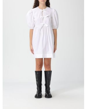 Ganni Cotton Mini Dress - White