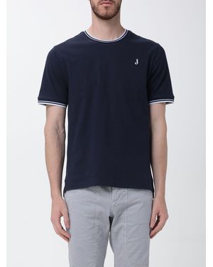 Jeckerson Cotton T-Shirt With Logo - Blue