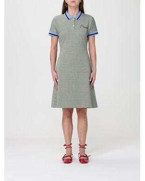 Marni Gingham Cotton Polo Dress - Green