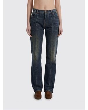 Versace Straight Cotton Denim Jeans - Blue