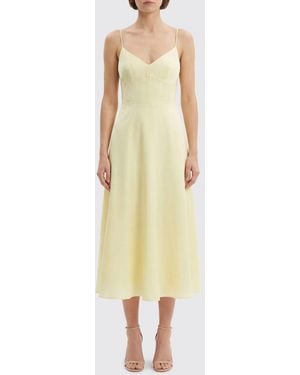 Alberta Ferretti Silk Midi Dress - Yellow