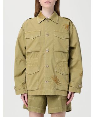 Mason's Stretch Cotton Utility Jacket - Green