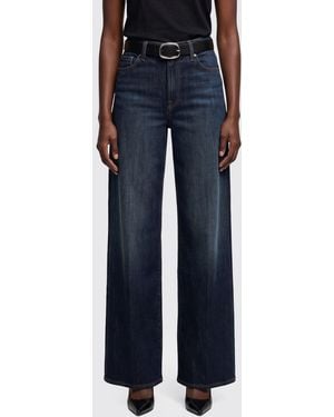 7 For All Mankind Lotta High-Waisted Wide Leg Jeans - Blue
