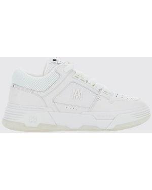 Amiri Ma-1 Leather And Mesh Trainers With Monogram And Padded Ankle - White