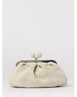 Weekend by Maxmara Cotton Blend Clutch - Natural