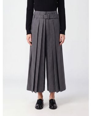 Brunello Cucinelli Cropped Wide-Leg Pleated Wool Pants - Black