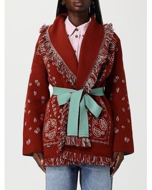 Alanui Bandana Pattern Robe Cardigan - Red
