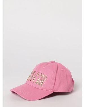 Versace Jeans Couture Hut Aus Baumwoll-Twill Mit Logo-Print - Pink