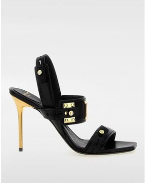 Balmain Flat Sandals - Black