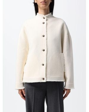 Max Mara Single-Breasted Short Coat - Natural