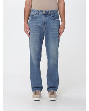 Ballantyne Mid-Rise Straight Fit 5-Pocket Cotton Denim Jeans - Blue