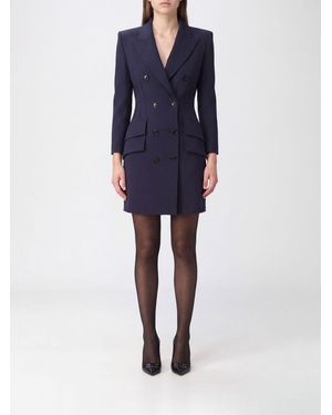 Elisabetta Franchi Crêpe Mini Blazer Dress With Peak Lapels - Blue