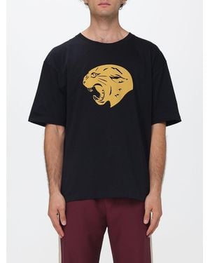 Valentino Garavani Baumwoll-T-Shirt Mit Rundhalsausschnitt, Grafikdruck Und Überschnittenen Schultern - Blau