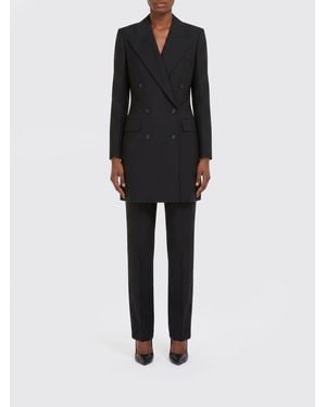 Ferragamo Wool Double Breasted Blazer - Black