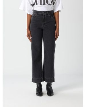 Chloé Chlo&Eacute Straight Cotton Denim Jeans - Black
