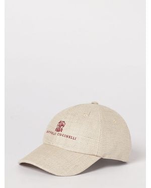 Brunello Cucinelli Linen Blend Baseball Cap - Natural