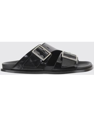 Alohas Brushed Leather Alba Sandals - Black