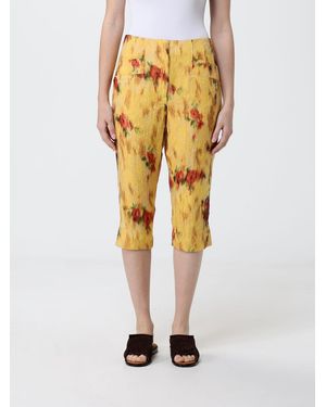 Ganni Pantalones Mujer - Amarillo