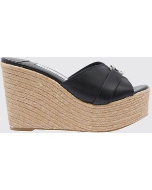 Jimmy Choo Leda Wedge Sandals - Brown