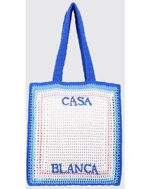 CASABLANCA Crochet Tote Bag Casa Blanca - Blue