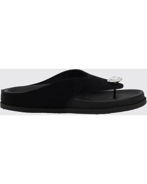 Pedro Garcia Duna Suede Sandal With Crystal - Black
