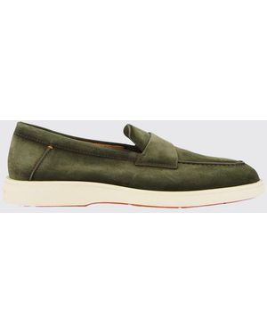 Santoni Suede Loafers - Green