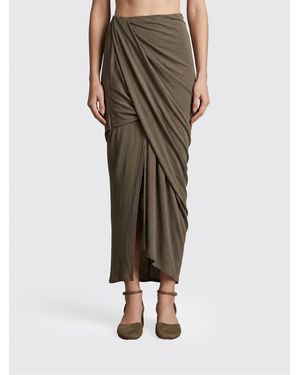 Entire studios Draped Wool Blend Skirt - Green