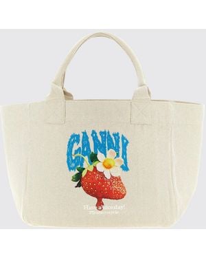 Ganni Borsa A Spalla Donna - Bianco