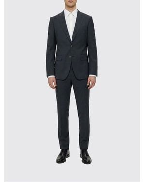 BOSS Single-Breasted Virgin Wool Suit - Black