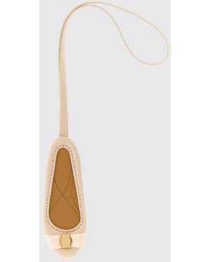 Ferragamo Varina Calfskin Leather Keyring - White