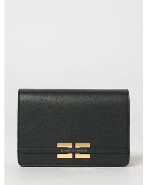 Elisabetta Franchi Faux Leather Shoulder Bag - Grey