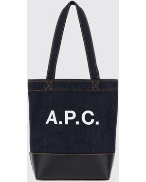 A.P.C. Borsa Tote Axelle - Blu