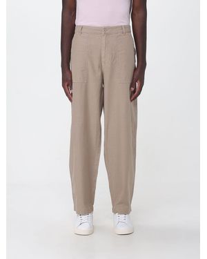 Blauer Wide-Leg Cotton Trousers - Natural