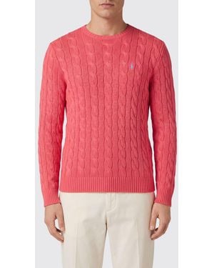 Polo Ralph Lauren Cotton Tricot Crewneck Pullover - Red