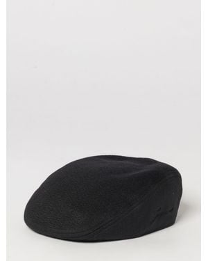 Jacquemus Pure Virgin Wool Beret With Tone-On-Tone Embroidered Logo - Black