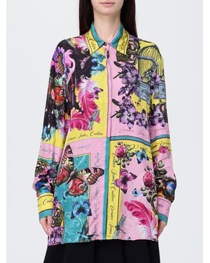 Versace Jeans Couture Camicia A Inserti Con Stampa - Rosa