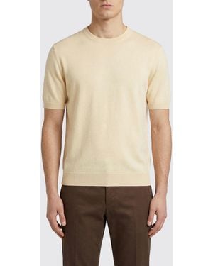 Zanone Cotton Crew Neck Pullover - Natural