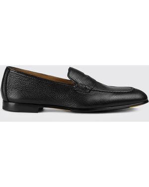 Doucal's Grained Leather Loafers - White