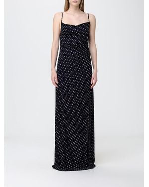 Mar De Margaritas Printed Viscose Long Dress - Blue