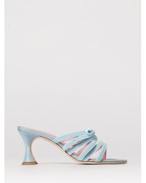 Manolo Blahnik Clementel Satin And Velvet Mules With Bow - White