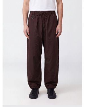 Y-3 Technical Fabric Jogging Trousers With 3 Stripes Logo - Red