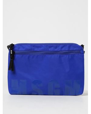 MSGM MSGM Nylon Logo Crossbody Bag - Blue