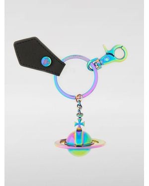 Vivienne Westwood Portachiavi 3D Orb Iridescent - Blu